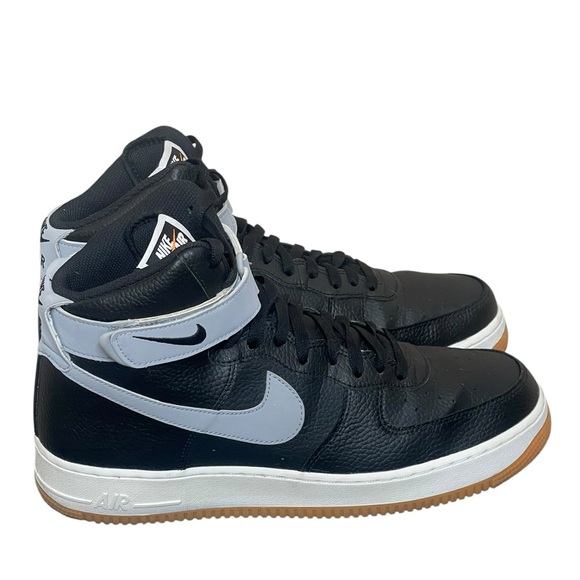 Nike Air Force 107 High Top MensSize 12 Black Wolf GreyAT7653-001